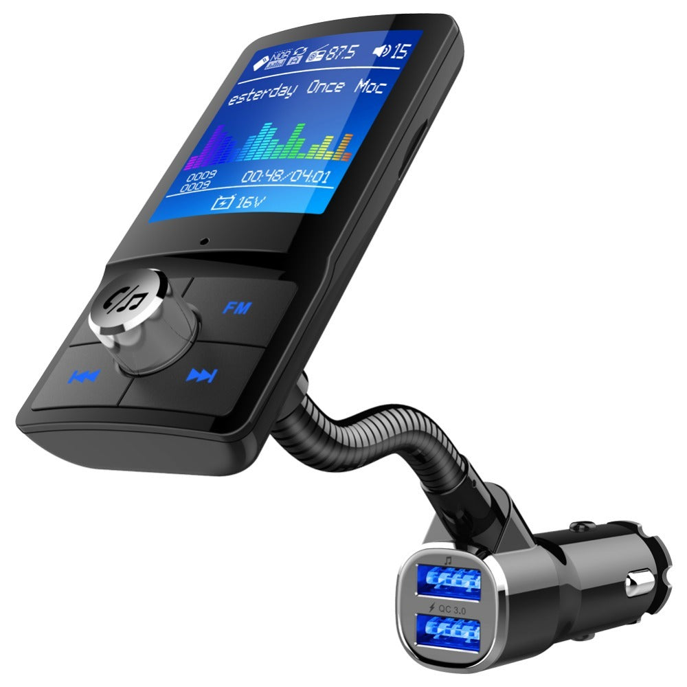 QC3.0 Bluetooth Car MP3 FM Transmitter – Hands-Free Calling & Music