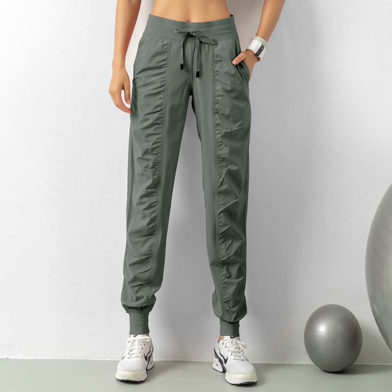 Solid Color Nylon Fashion Pants – Simple Style, Comfortable Everyday Wear