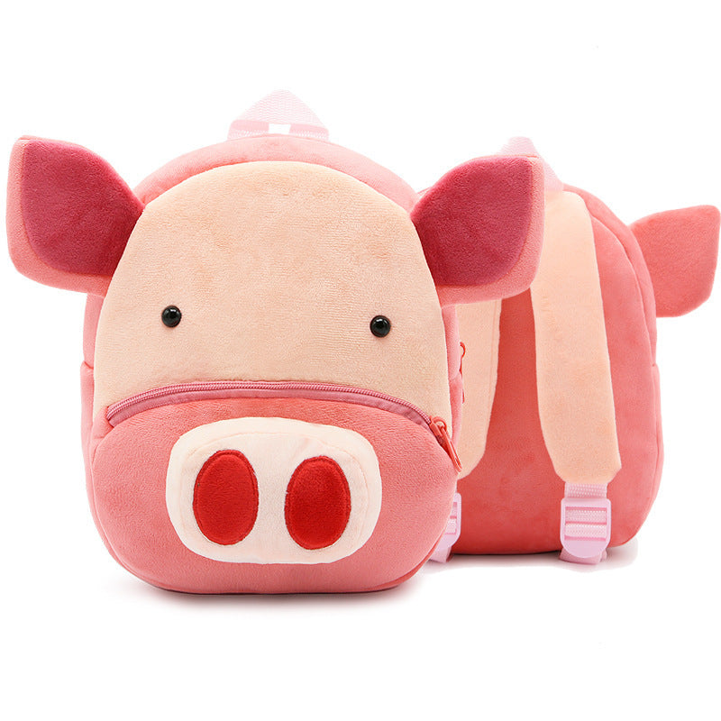 Cute Plush Kindergarten Backpacks – Cartoon Animal School Bags for Children