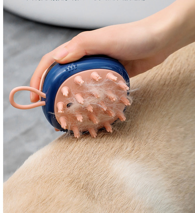 2-in-1 Shampoo Dispensing Pet Bath Brush – Dog & Cat Grooming