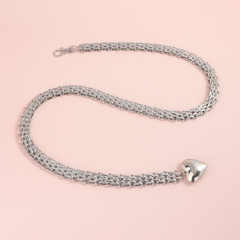 Unisex Love Chain Pendant Waist Chain