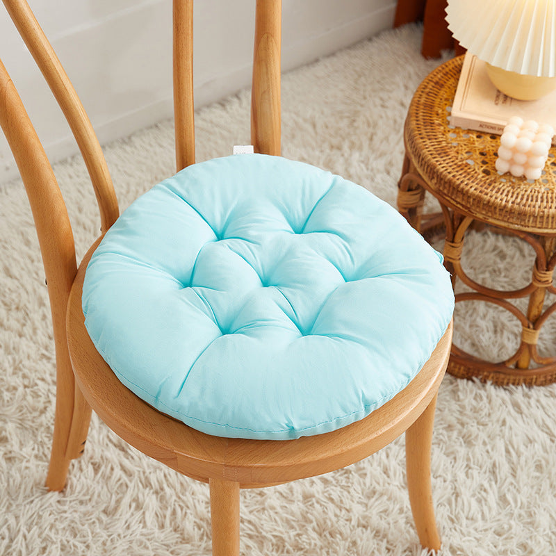 Brushed Thickened Solid Color Polyester Dining and Office Chair Cushion