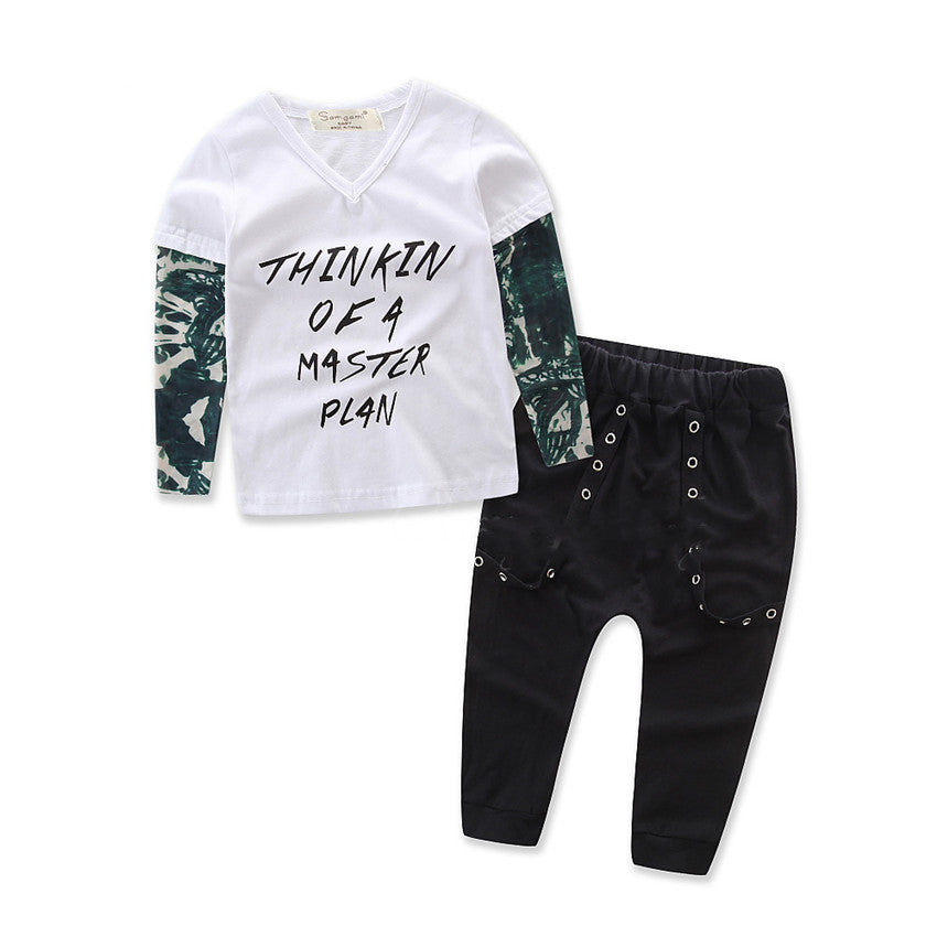 Kids Baby Boys Regular Fit Printed Cotton Two Piece Outfit
