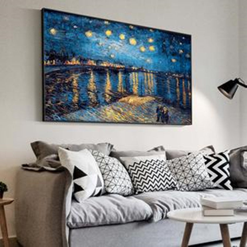 Starry Night Canvas Painting Home Decorations