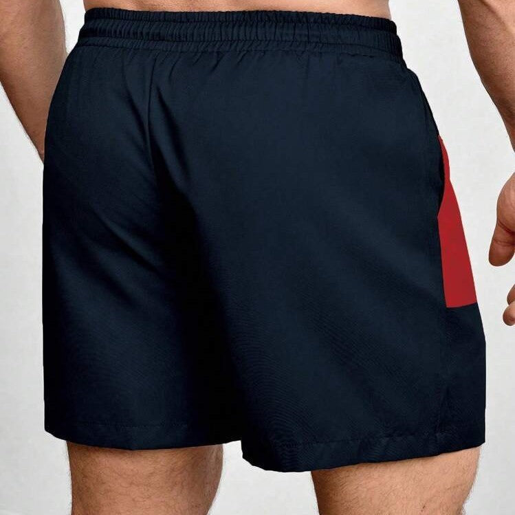 Men's Casual Drawstring Printed Polyester Regular Trousers