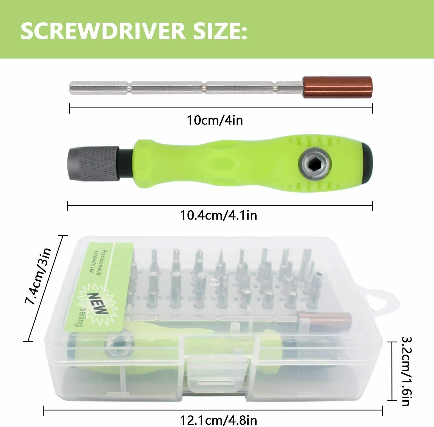 32-in-1 Precision Magnetic Screwdriver Set – Torx & Multi-Bit Kit