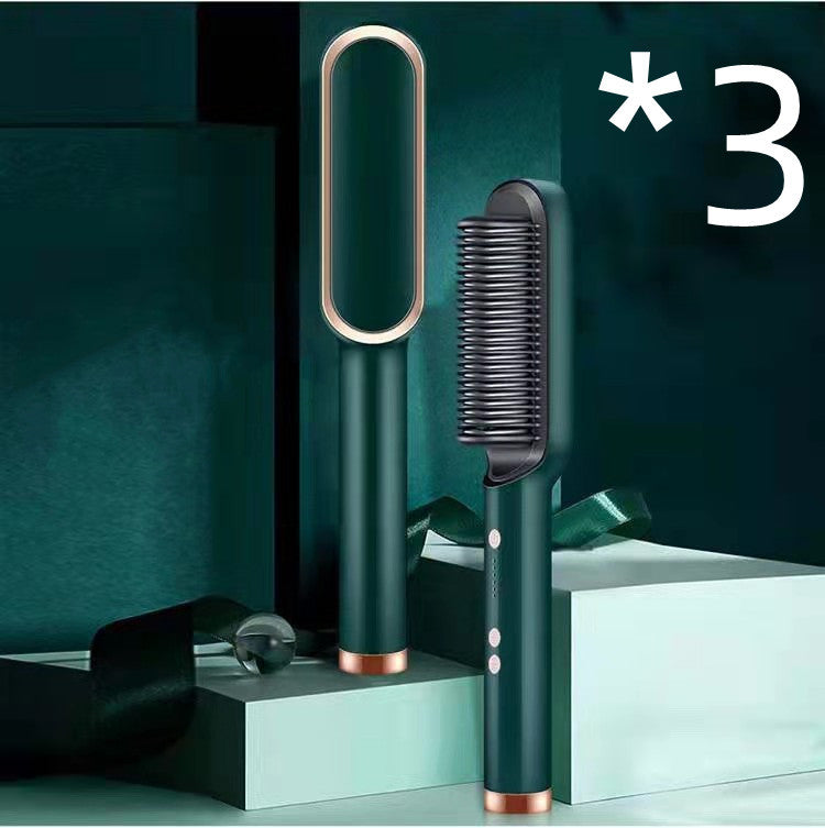 2-in-1 Hair Straightener & Hot Comb – Dual-Purpose Negative Ion Electric Curling Brush
