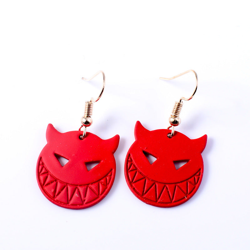 Halloween Accessories Horror Funny Pumpkin Ghost Demon Earrings