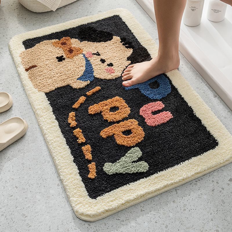 Cartoon Household Bathroom Mats – Absorbent Non-Slip Floor Rugs