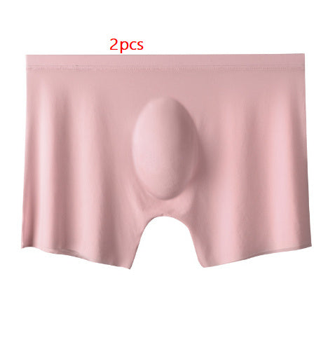 Men's Ice Silk Boxer Shorts Seamless Underwear Regular Fit