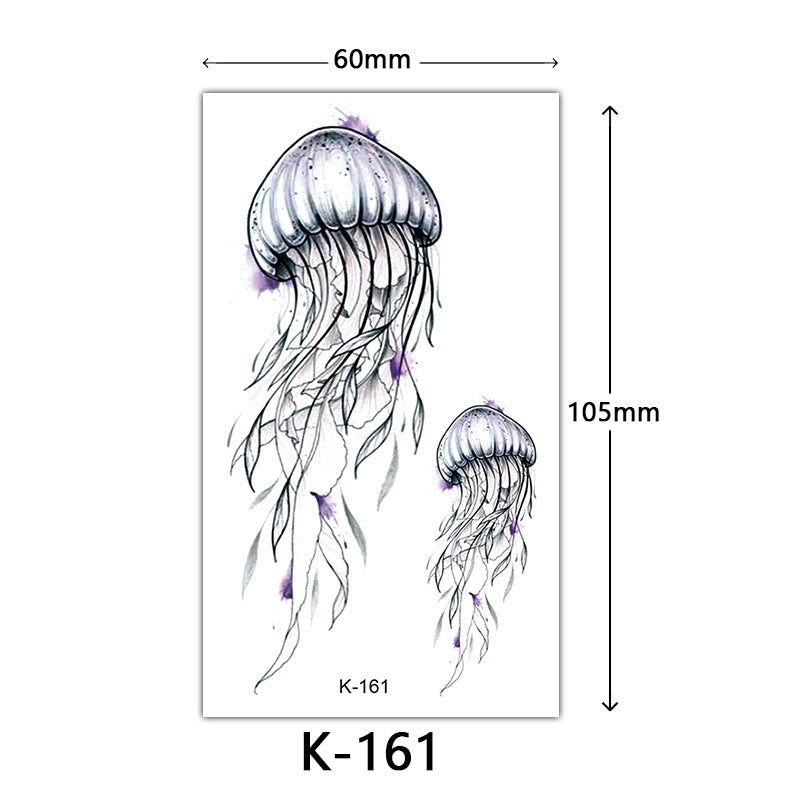 Tattoo Stickers – English Letters, Flowers, Butterfly Sketch Lines, Waterproof Temporary Tattoo