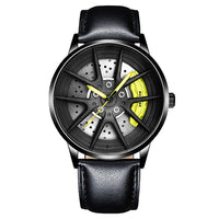 Black with yellow needles