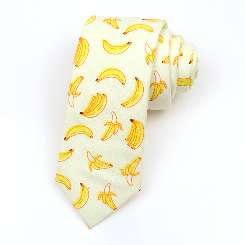 Cartoon Print Cotton Bow Tie – Casual Style