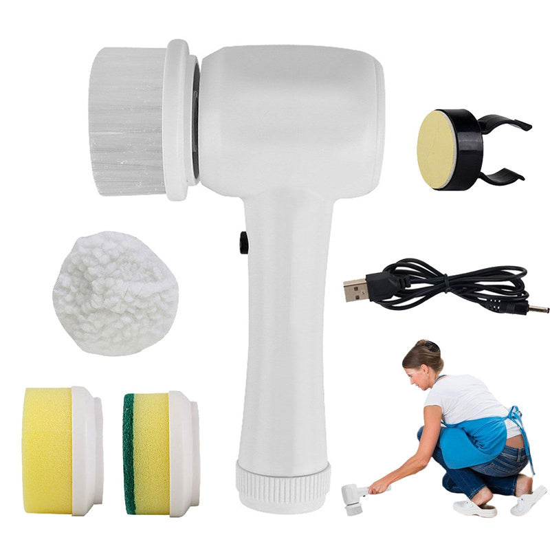 Plastic Electric Spin Scrubber 4 In 1 Cordless Handheld