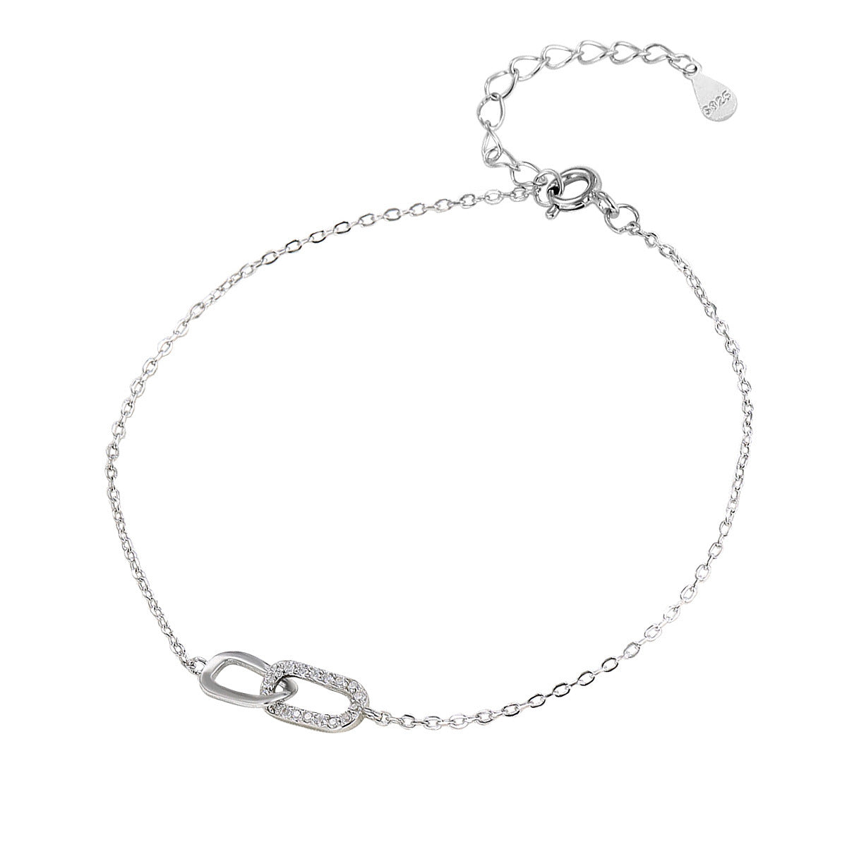 Women's Sterling Silver Mobius Strip Bracelet – Regular Fit Elegance