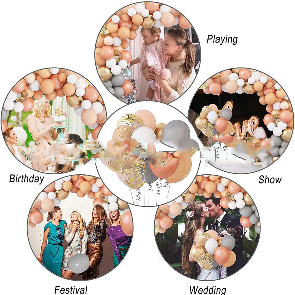 Party Arrangement Grey Latex Balloon Chain Set