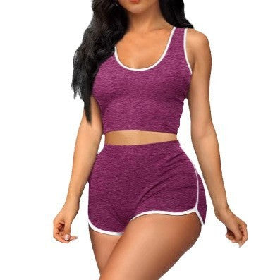 Women's Casual Multicolor Sports Shorts Set – Lightweight and Stylish Activewear