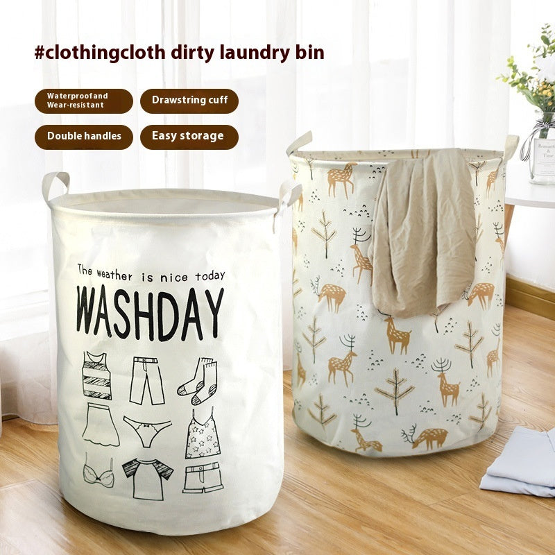 Fabric Dirty Clothes Basket Folding Storage
