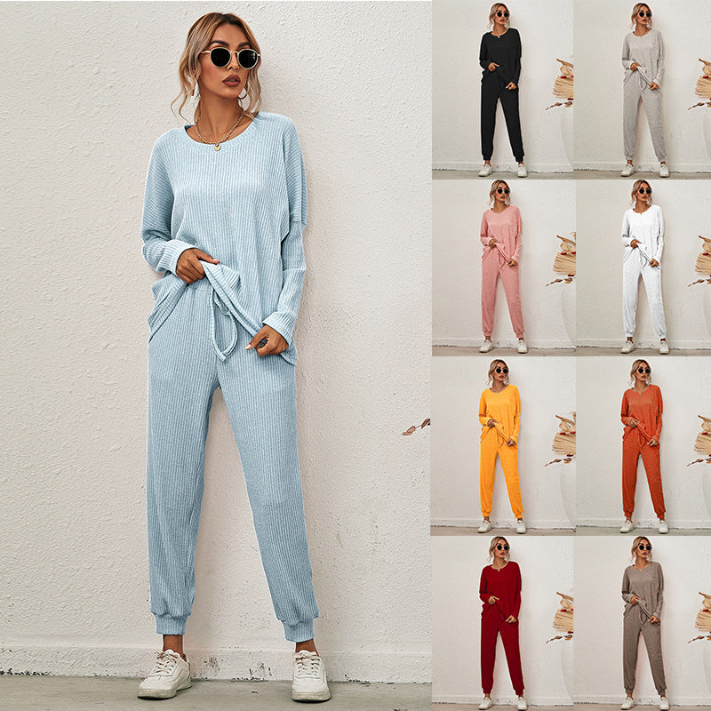 Long-Sleeved Loose Casual Suit, Home Wear Pajamas