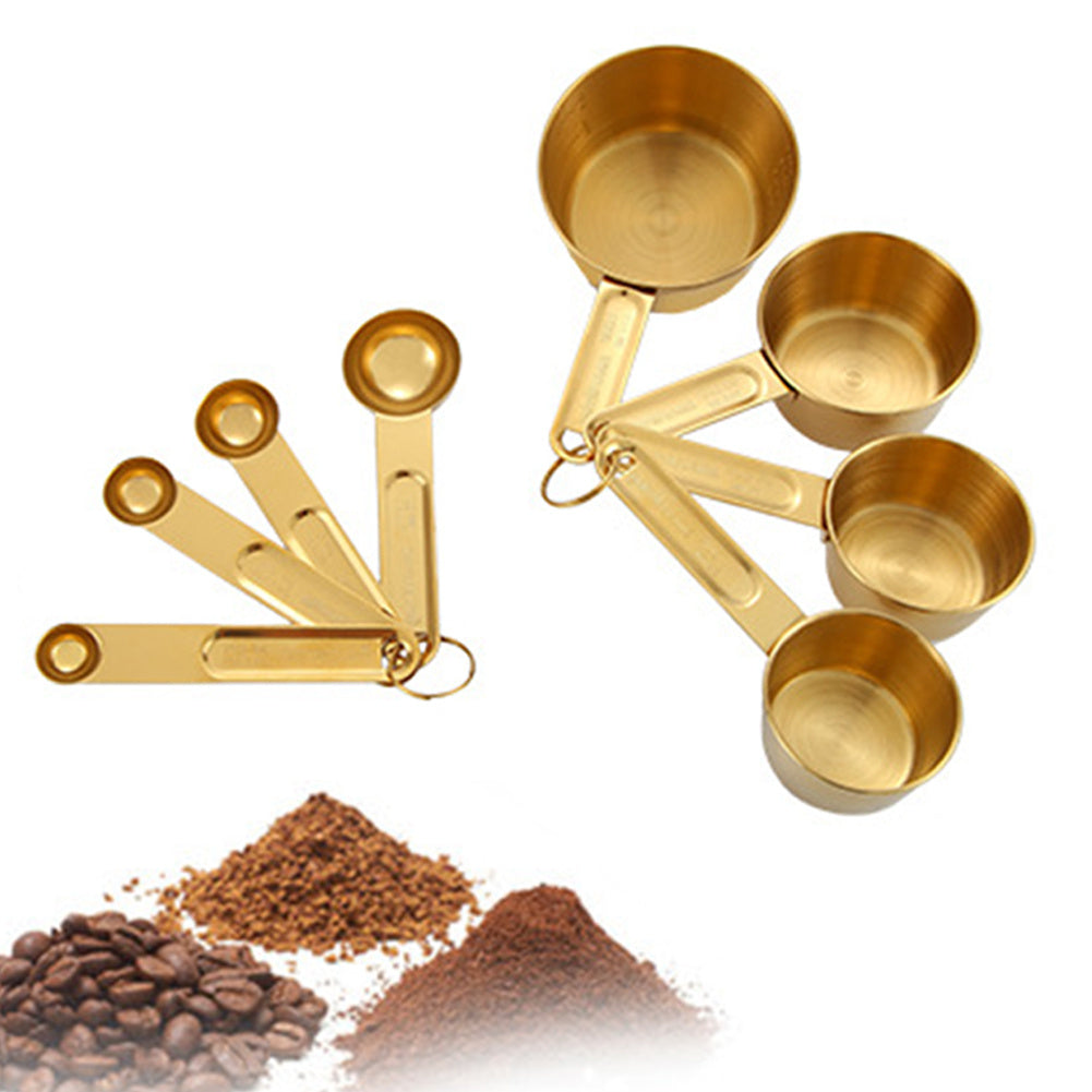 Stainless Steel Measuring Spoons – Kitchen & Coffee Scoop Set