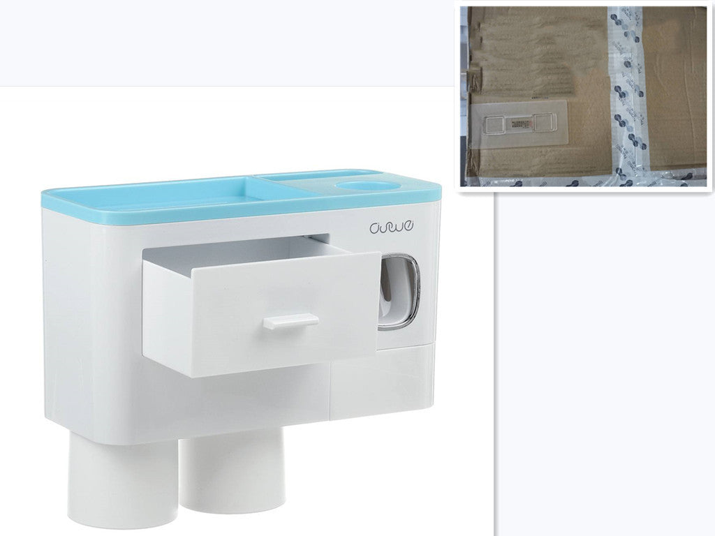 Safe PP Plastic Magnetic Toothbrush Holder With Drawer
