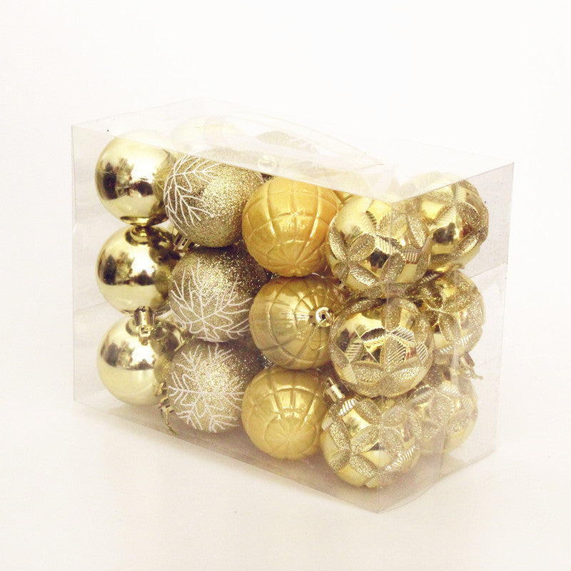 Festival Supplies Painted Ball 6cm, 24 Pcs Pendant Electroplating