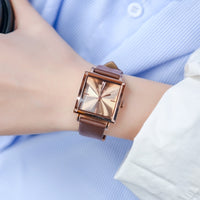 Brown Leather Brown Gold Frame
