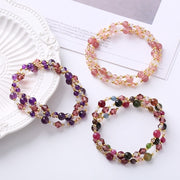 Fashion Colorful Tourmaline Three-ring Bracelet For Women