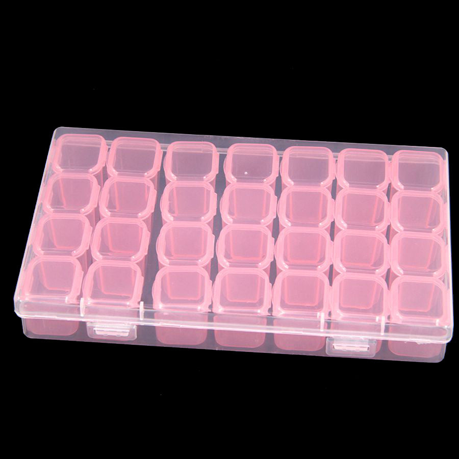 Transparent Plastic Jewelry Storage Box – Diamond Painting & Drawing Tool Case