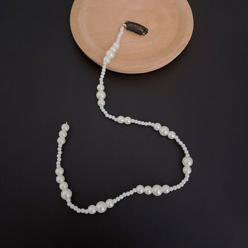 Embroidered Butterfly Pearl Braid Headband