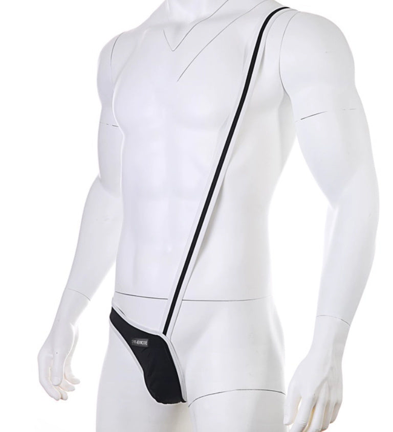 Men’s One-Piece Underwear – Side-Opening Suspender Undergarment
