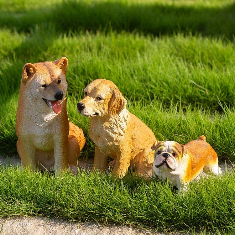 Garden Simulation Shiba Dog Ornament Courtyard