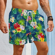 Men's 3D Printed Beach Shorts Polyester Regular Fit