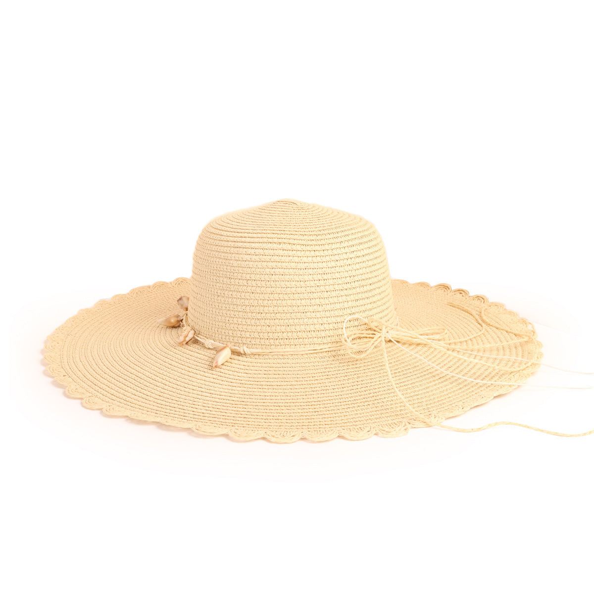 Beach Hat Wide Eaves Versatile Sunshade Seaside Shell Lace