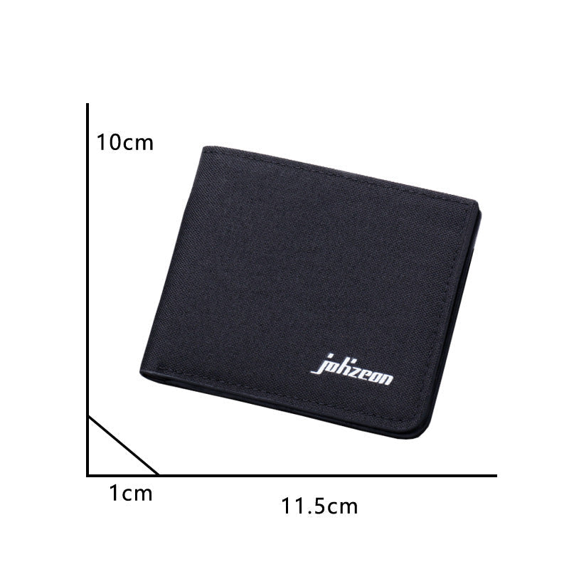 Men's Canvas Leather Money Clip Card Holder Slim Solid