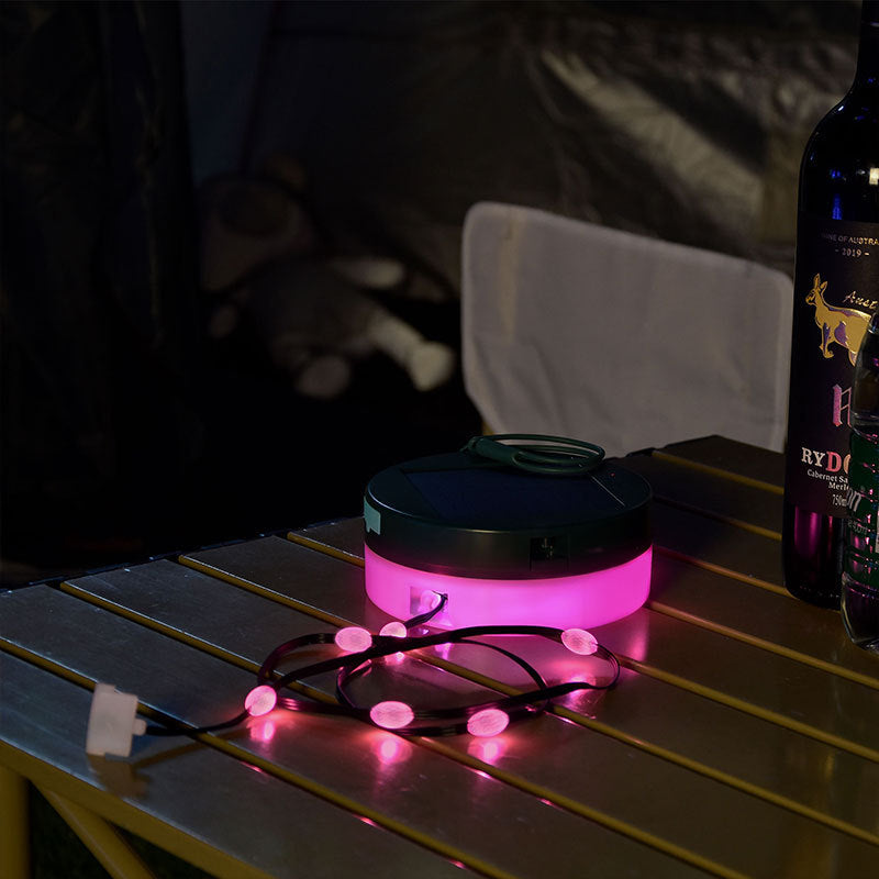 Solar Camping Waterproof LED String Lights Outdoor Tent Decoration