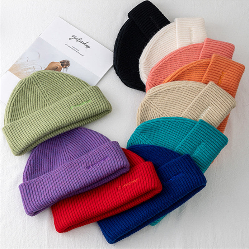 Women's Thick Knitted Woolen Hat To Keep Warm