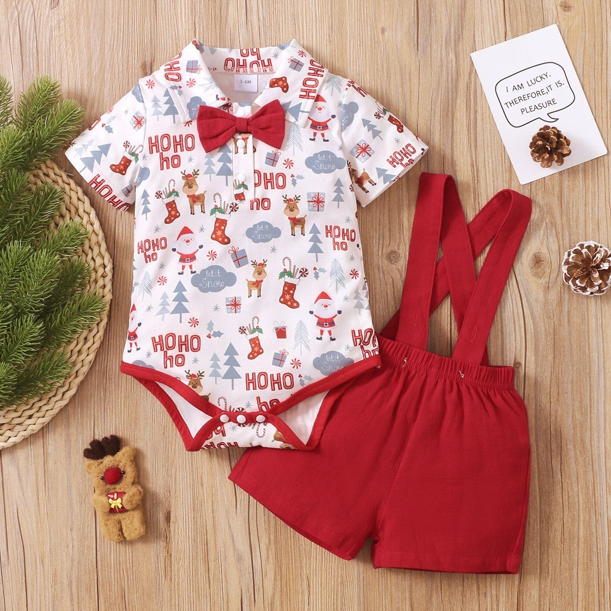 Classic Gentlemen's Christmas Print Suit