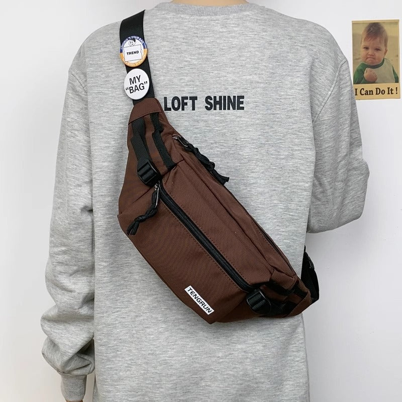 Trendy Chest Bag Men's Backpack Waist Bag Sports One-shoulder