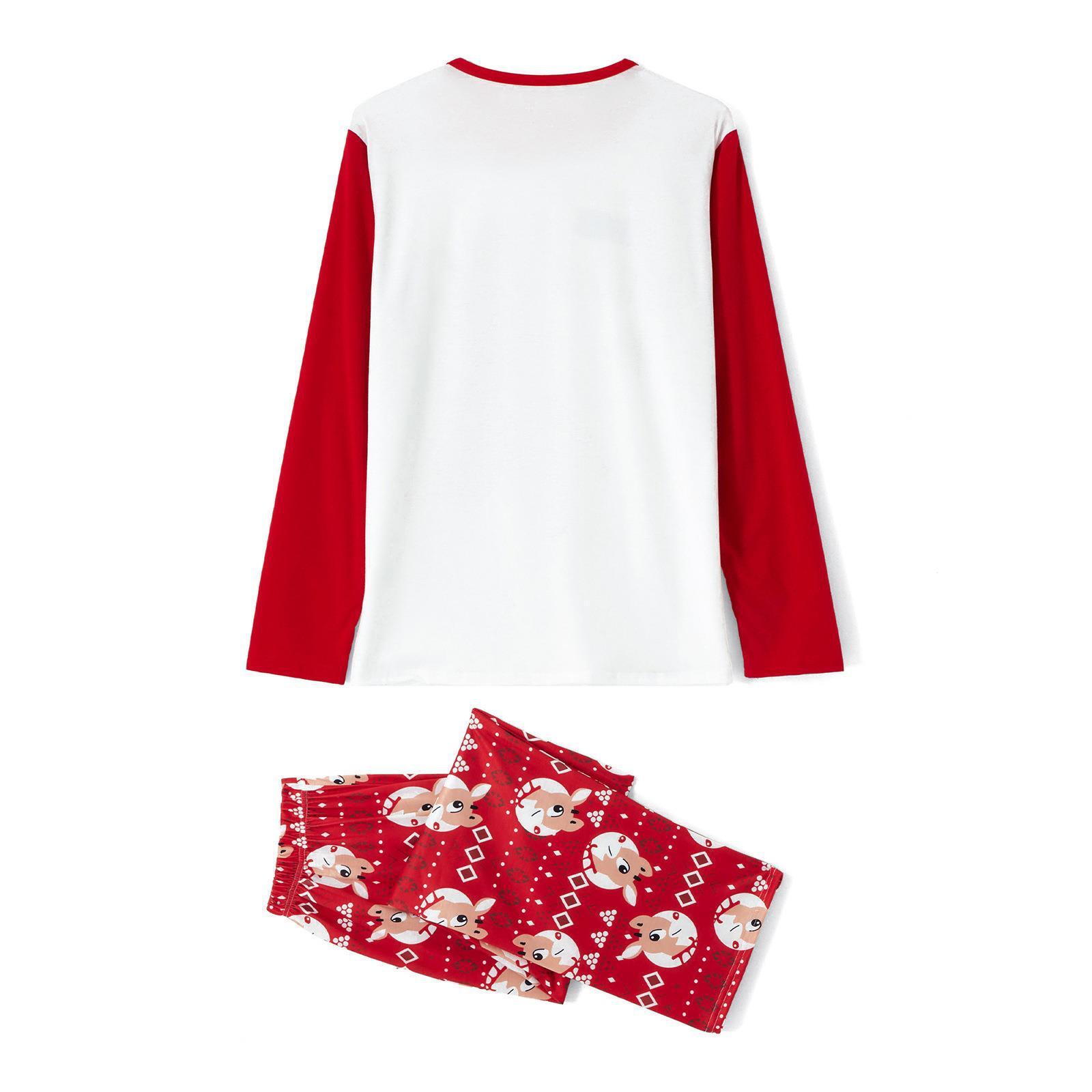 Printed Pajamas Christmas Parent-child Wear Round Neck Long-sleeve Suit