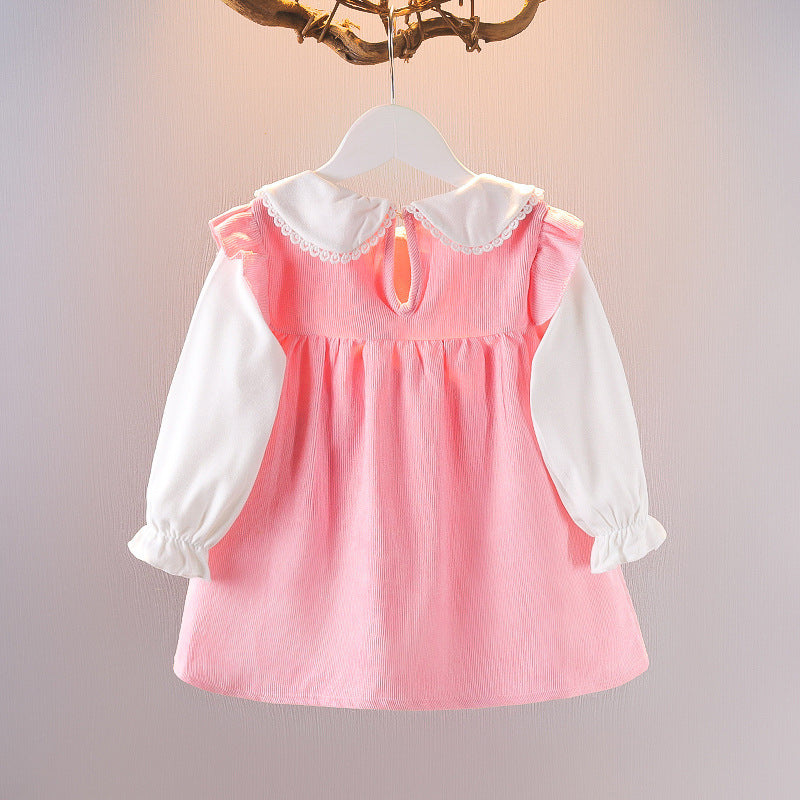 Autumn Dress Fashion All-match Cherry Cartoon Pattern