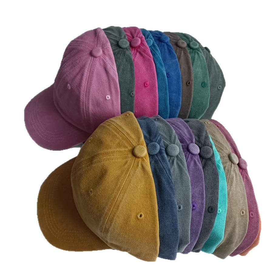 Retro Washed Baseball Cap Cotton Peaked Cap
