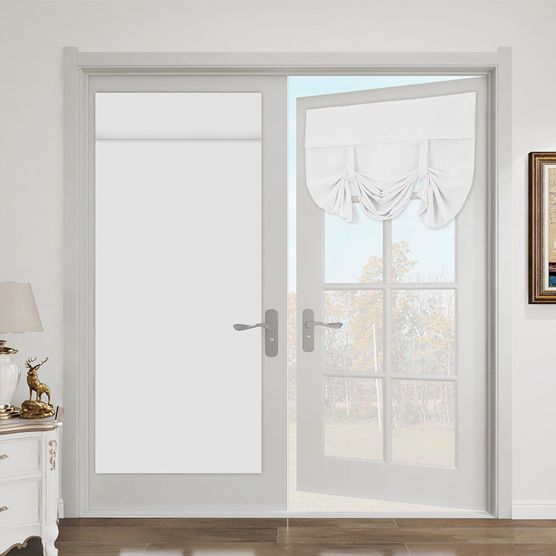 High-Precision Solid Color Polyester Blackout Door Curtain