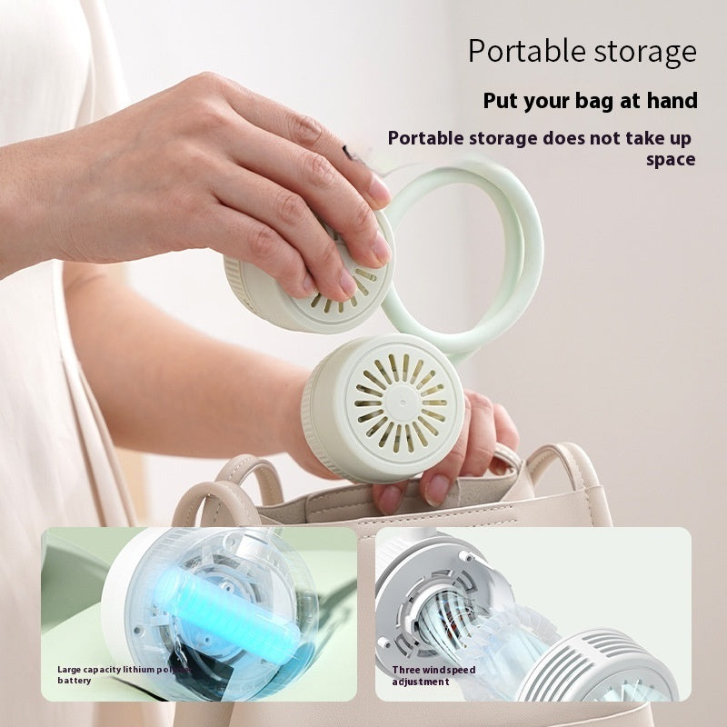 Portable Folding Outdoor Hanging Neck Fan