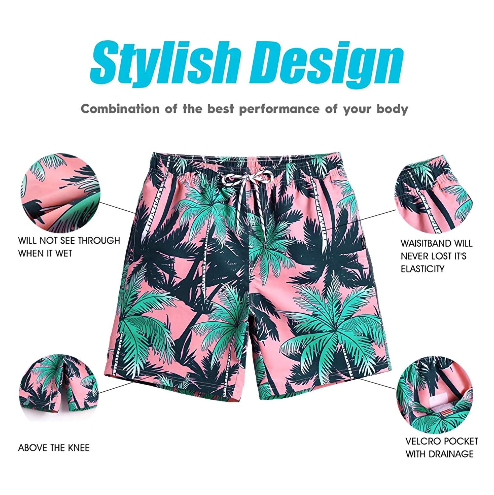 Men’s Swimming Trunks – Casual Beach Shorts for Summer