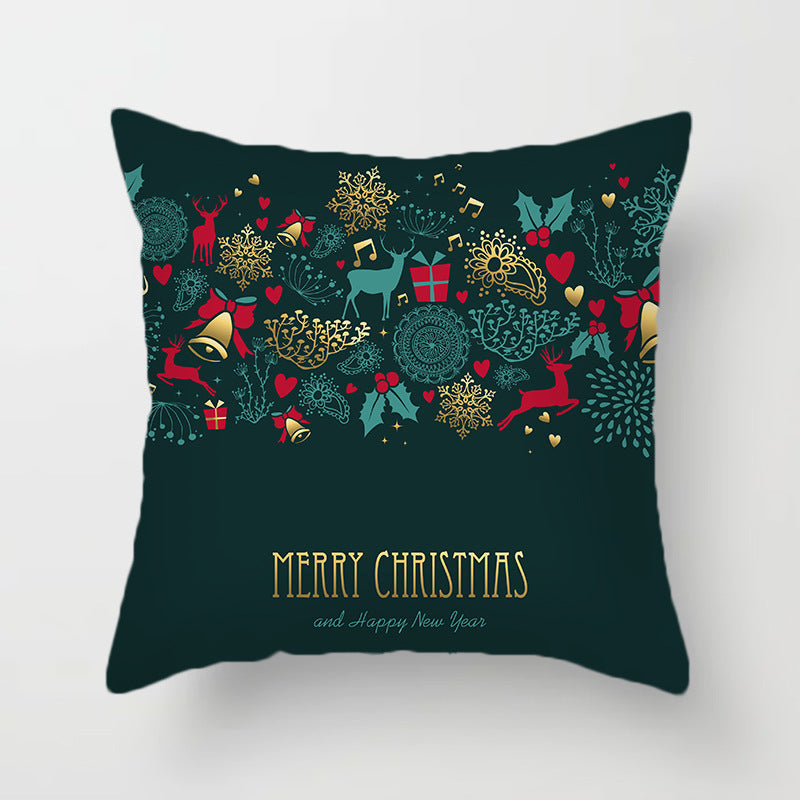 Christmas Short Plush Sofa Pillow Case for Home Furnishing