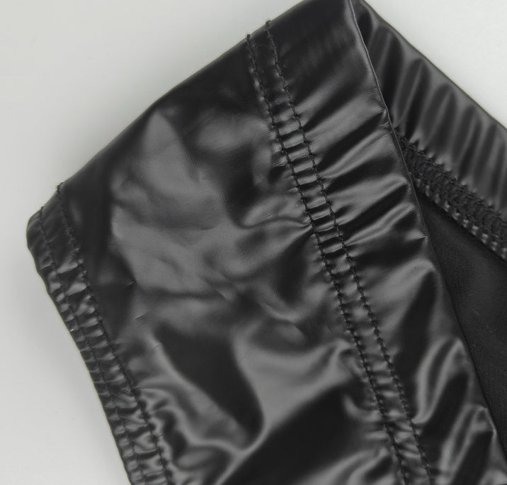 Men’s Sexy Thong – Imitation Leather Backless Underwear