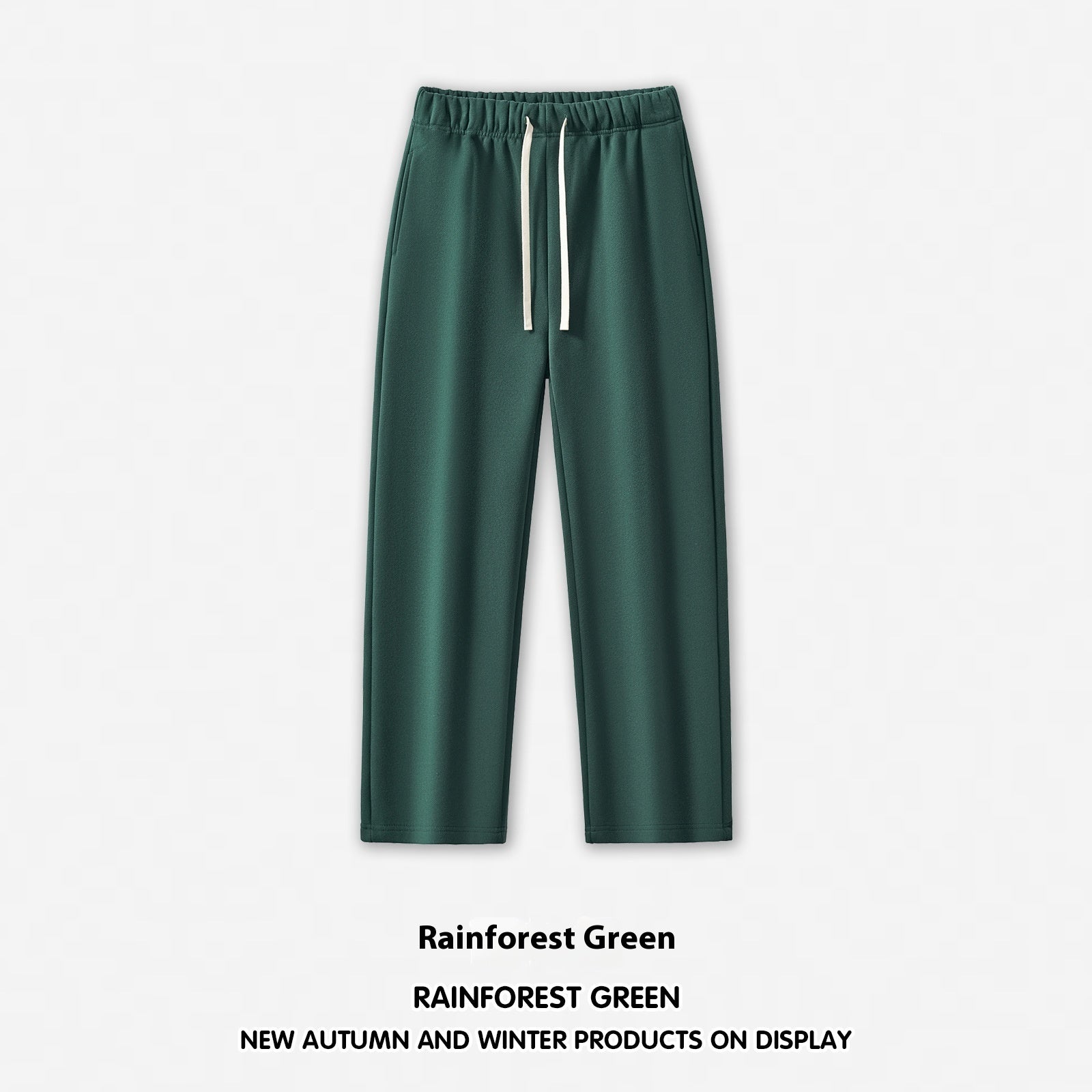 Men’s Wide-Leg Sweatpants – Straight Solid Color Dopamine Style