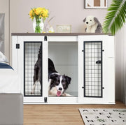 Furniture Style Dog Cage, Wooden Dog Cage, Double Door Dog Cage, Side Cabinet Dog Cage, Dog Crate