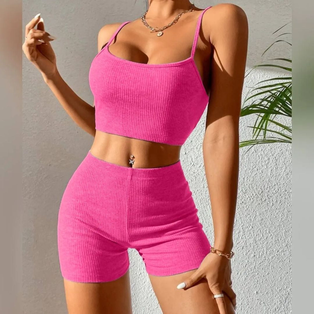 Women's Sling Fashion Yoga Set – Workout Sports Bra & Leggings Activewear